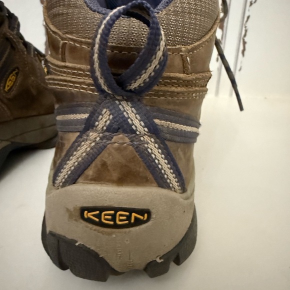 KEEN Targhee II 2 WP Hiking Shoes Black Olive Mineral Blue Womens 9 - Picture 4 of 8